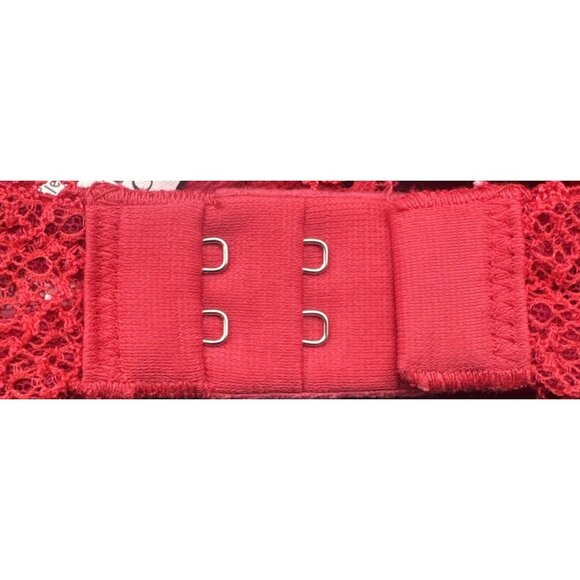 Victorias Secret Dream Angels Red Lace Lined Demi Underwire Bra Sz 34C - Picture 6 of 14